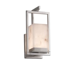 Laguna Single Light 12-1/4" Tall Integrated LED Outdoor Wall Sconce with Faux Alabaster Shade