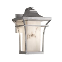 LumenAria 13" Tall Outdoor Wall Sconce with Faux Alabaster Shade from the Summit Family