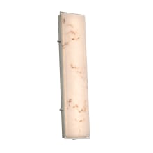 Avalon Single Light 36" Tall Integrated LED Outdoor Wall Sconce with Faux Alabaster Shade