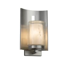 LumenAria Single Light 12-3/4" High Outdoor Wall Sconce with Tan Faux Alabaster Resin Shade