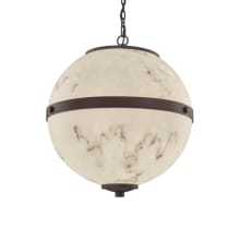 Imperial 3 Light 17" Wide Pendant - with Faux Alabaster LumenAria Shade