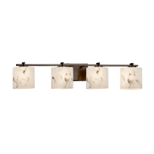 LumenAria 4 Light 37" Wide LED Bathroom Vanity Light with Oval Shades