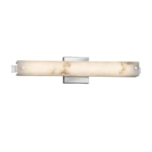 LumenAria Single Light 23" Wide Integrated 3000K LED Bath Bar with Tan Faux Alabaster Resin Shade - ADA Compliant