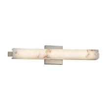 LumenAria Single Light 23" Wide Integrated 3000K LED Bath Bar with Tan Faux Alabaster Resin Shade - ADA Compliant