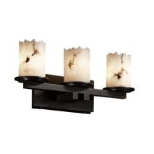 LumenAria 3 Light 21" Wide Bathroom Vanity Light with Faux Alabaster Resin Shades