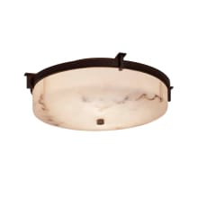Era 16" Wide LED Flush Mount Bowl Ceiling Fixture with Faux Alabaster Shade