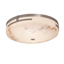 Atlas 16" Wide LED Flush Mount Bowl Ceiling Fixture with Faux Alabaster Shade