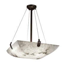 LumenAria 3 Light 21" Wide Pendant with Faux Alabaster Resin Shade