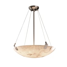 LumenAria 6 Light 27" Wide Pendant with Faux Alabaster Resin Shade