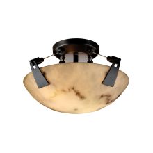 LumenAria 14" Round Bowl LED Semi Flush Mount Ceiling Fixture