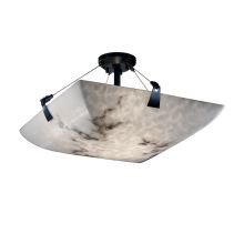 LumenAria 27" Wide Bowl LED Semi Flush Mount Ceiling Fixture