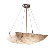 LumenAria 3 Light 21" Wide Pendant with Faux Alabaster Resin Shade