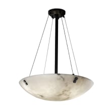 LumenAria 3 Light 18" Wide Pendant with Faux Alabaster Resin Shade