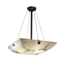 LumenAria 8 Light 36" Wide Pendant with Faux Alabaster Resin Shade