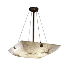 LumenAria 36" Wide Integrated 3000K LED Pendant with Faux Alabaster Resin Shade