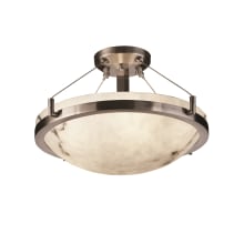 LumenAria 21" Ring 3 Light Semi Flush Mount Ceiling Fixture