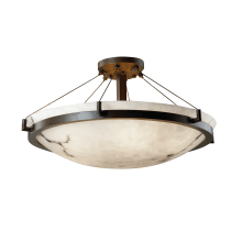 LumenAria 24" Round Bowl LED Semi Flush Mount Ceiling Fixture