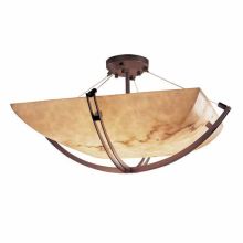 LumenAria 28" Wide Bowl Semi Flush Mount Ceiling Fixture