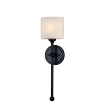 Sequoia 22" Tall Wall Sconce with Opal Glass Shade - Bulb Included