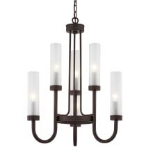Anchor 6 Light 23" Wide Taper Candle Chandelier - Bulb Included