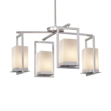 Laguna 4 Light 25" Wide Integrated LED Chandelier with Opal Glass Shades