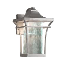 Summit Single Light 12-3/4" Tall Outdoor Wall Sconce with Rain Patterned Artisan Glass Shade