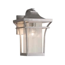 Summit Single Light 12-3/4" Tall Integrated LED Outdoor Wall Sconce with Seeded Artisan Glass Shade