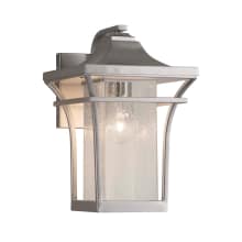 Summit Single Light 16-1/2" Tall Outdoor Wall Sconce with Seeded Artisan Glass Shade