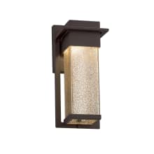 Fusion Single Light 12" High Integrated 3000K LED Outdoor Wall Sconce with Mercury Artisan Glass Shade