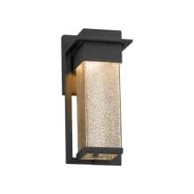 Fusion Single Light 12" High Integrated 3000K LED Outdoor Wall Sconce with Mercury Artisan Glass Shade