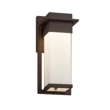 Fusion Single Light 12" High Integrated 3000K LED Outdoor Wall Sconce with Opal Artisan Glass Shade