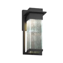 Fusion Single Light 12" High Integrated 3000K LED Outdoor Wall Sconce with Rain Artisan Glass Shade
