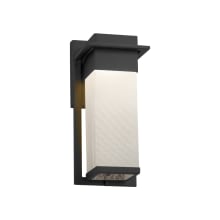 Fusion Single Light 12" High Integrated 3000K LED Outdoor Wall Sconce with Woven Artisan Glass Shade