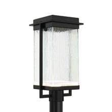 Pacific 18" Tall Integrated LED Outdoor Single Head Post Light - with Fusion Shade