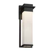 Fusion Single Light 16-1/2" High Integrated 3000K LED Outdoor Wall Sconce with Opal Artisan Glass Shade