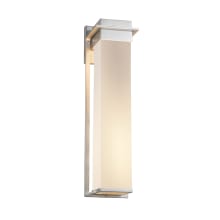 Pacific Single Light 24" Tall Integrated LED Outdoor Wall Sconce with Opal Glass Shade