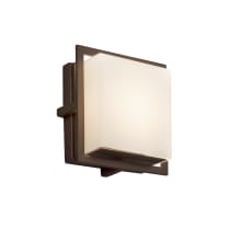 Fusion Single Light 6-1/2" High Integrated 3000K LED Outdoor Wall Sconce with Opal Artisan Glass Shade - ADA Compliant