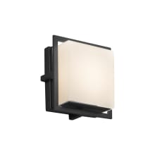Fusion Single Light 6-1/2" High Integrated 3000K LED Outdoor Wall Sconce with Opal Artisan Glass Shade - ADA Compliant