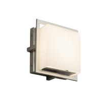 Fusion Single Light 6-1/2" High Integrated 3000K LED Outdoor Wall Sconce with Opal Artisan Glass Shade - ADA Compliant