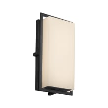 Fusion Single Light 12" High Integrated 3000K LED Outdoor Wall Sconce with Opal Artisan Glass Shade - ADA Compliant
