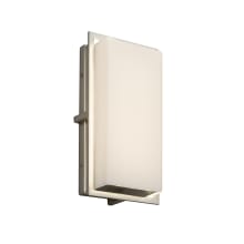 Fusion Single Light 12" High Integrated 3000K LED Outdoor Wall Sconce with Opal Artisan Glass Shade - ADA Compliant