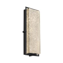 Fusion Single Light 18" High Integrated 3000K LED Outdoor Wall Sconce with Mercury Artisan Glass Shade - ADA Compliant