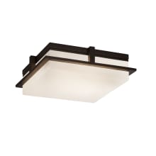 Fusion 14" Wide LED Outdoor Flush Mount Square Ceiling Fixture