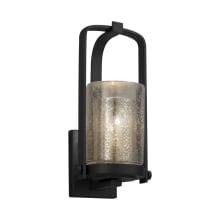 Fusion Single Light 12-1/2" High Outdoor Wall Sconce with Mercury Artisan Glass Shade