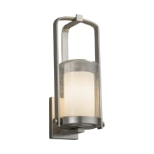 Fusion Single Light 12-1/2" High Outdoor Wall Sconce with Opal Artisan Glass Shade