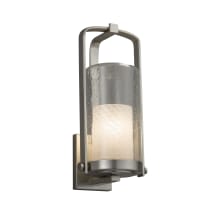Fusion Single Light 16-1/2" High Outdoor Wall Sconce with Woven Artisan Glass Shade