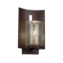 Fusion Single Light 12-3/4" High Integrated 3000K LED Outdoor Wall Sconce with Mercury Artisan Glass Shade