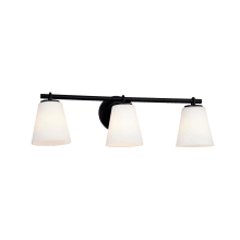 Alpino 3 Light 25" Wide Vanity Light with Opal Artisan Glass Shades