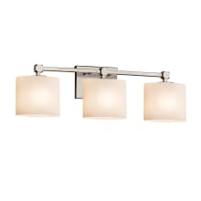 Fusion 3 Light 25" Wide Bathroom Vanity Light with Oval Opal Shades from the Tetra Series