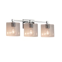 Fusion 3 Light 22" Wide Bathroom Vanity Light with Oval Seeded Glass Shades